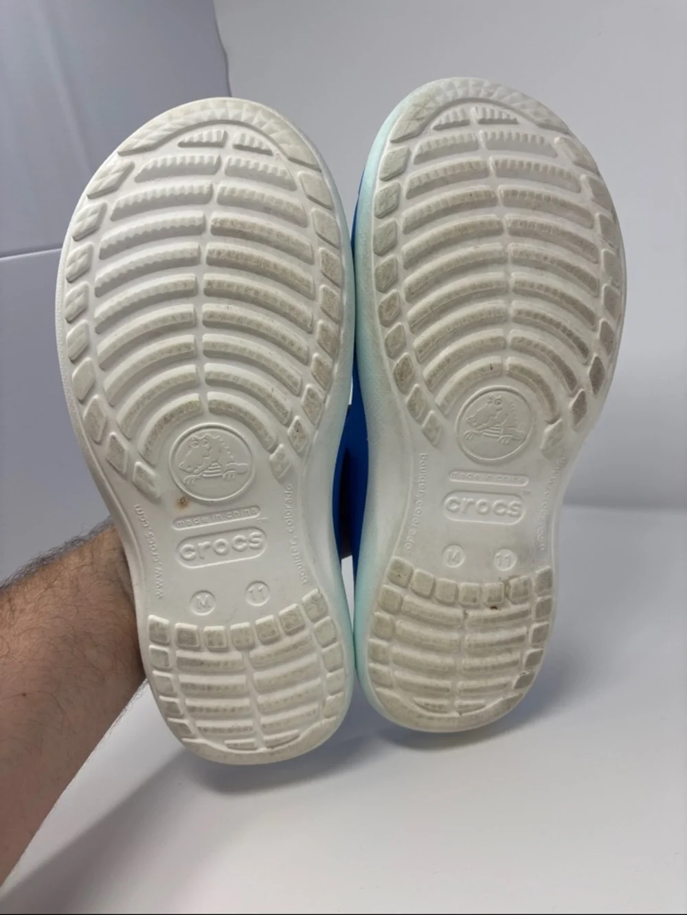 CROCS Royal Blue Foam Flip Thong Sandals